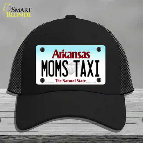 Moms Taxi Arkansas Novelty License Plate Hat Mesh / Black