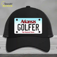 Golfer Arkansas Novelty License Plate Hat Mesh / Black