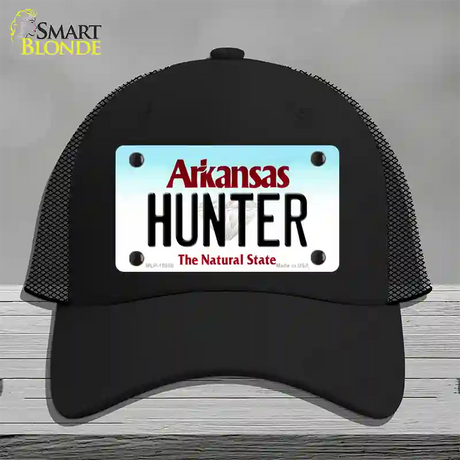 Hunter Arkansas Novelty License Plate Hat Mesh / Black