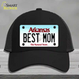 Best Mom Arkansas Novelty License Plate Hat Mesh / Black