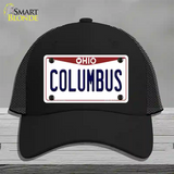 Columbus Ohio Novelty License Plate Hat Mesh / Black