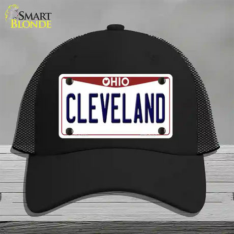 Cleveland Ohio Novelty License Plate Hat Mesh / Black