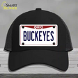 Buckeyes Ohio Novelty License Plate Hat Mesh / Black