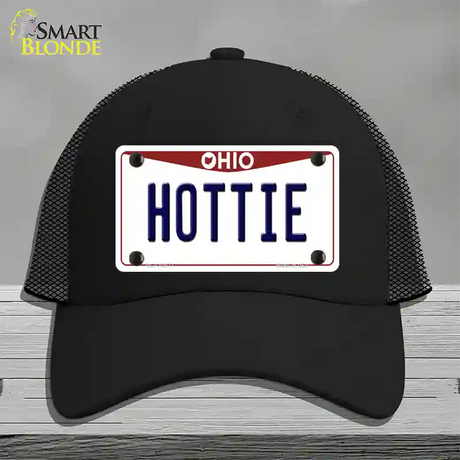 Hottie Ohio Novelty License Plate Hat Mesh / Black