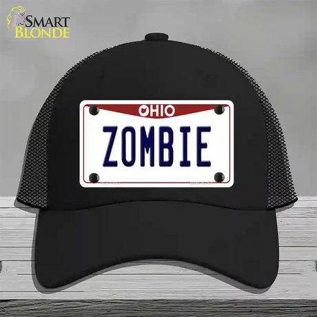 Zombie Ohio Novelty License Plate Hat Mesh / Black