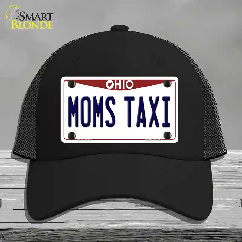 Moms Taxi Ohio Novelty License Plate Hat Mesh / Black