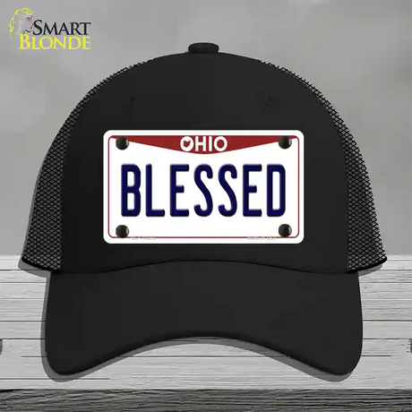 Blessed Ohio Novelty License Plate Hat Mesh / Black