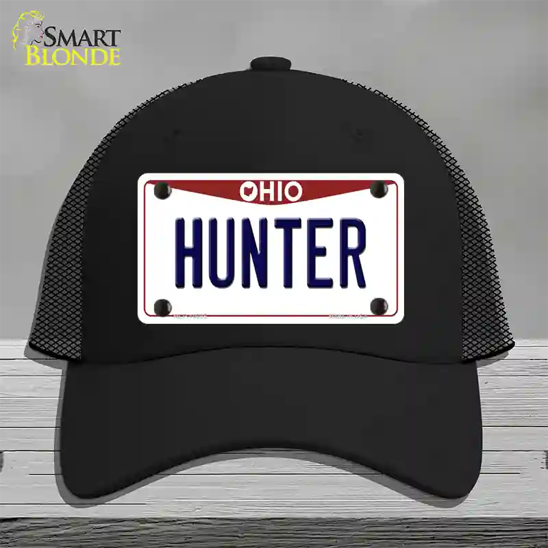 Hunter Ohio Novelty License Plate Hat Mesh / Black