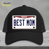 Best Mom Ohio Novelty License Plate Hat Mesh / Black