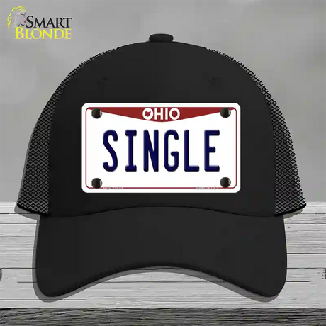 Single Ohio Novelty License Plate Hat Mesh / Black