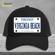 Virginia Beach Virginia Novelty License Plate Hat Mesh / Black