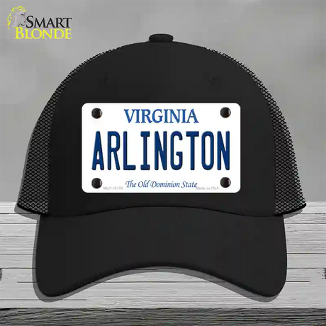 Arlington Virginia Novelty License Plate Hat Mesh / Black