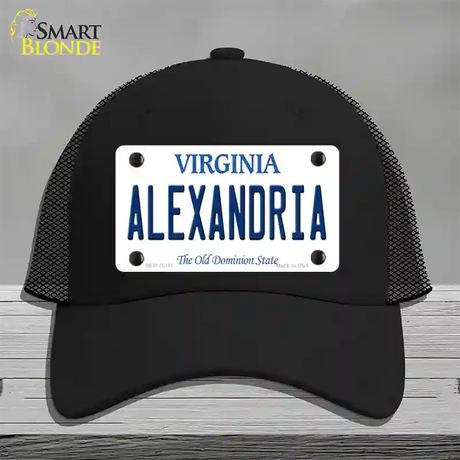 Alexandria Virginia Novelty License Plate Hat Mesh / Black