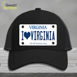 I Love Virginia Novelty License Plate Hat Mesh / Black