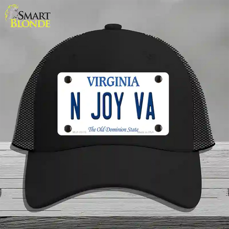 N Joy VA Virginia Novelty License Plate Hat Mesh / Black