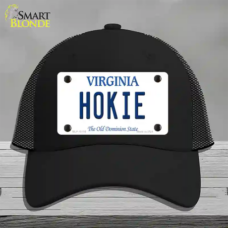 Hokie Virginia Novelty License Plate Hat Mesh / Black