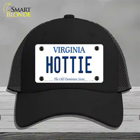 Hottie Virginia Novelty License Plate Hat Mesh / Black