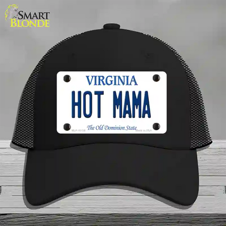 Hot Mama Virginia Novelty License Plate Hat Mesh / Black