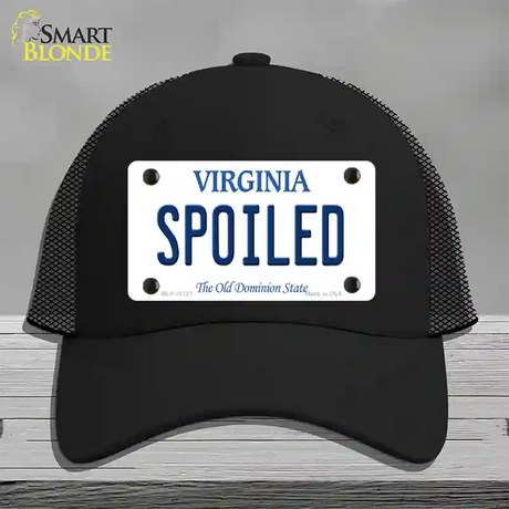 Spoiled Virginia Novelty License Plate Hat Mesh / Black