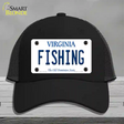 Fishing Virginia Novelty License Plate Hat Mesh / Black