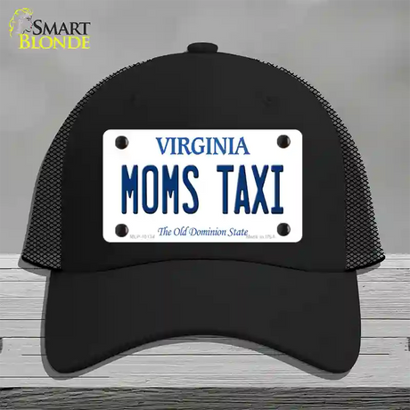 Moms Taxi Virginia Novelty License Plate Hat Mesh / Black