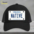 Native Virginia Novelty License Plate Hat Mesh / Black