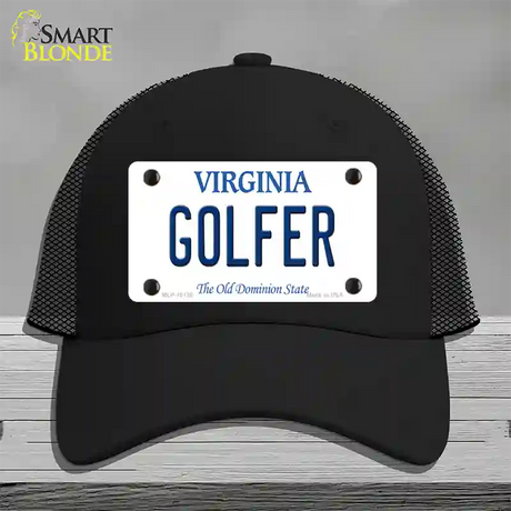 Golfer Virginia Novelty License Plate Hat Mesh / Black