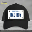 Bad Boy Virginia Novelty License Plate Hat Mesh / Black