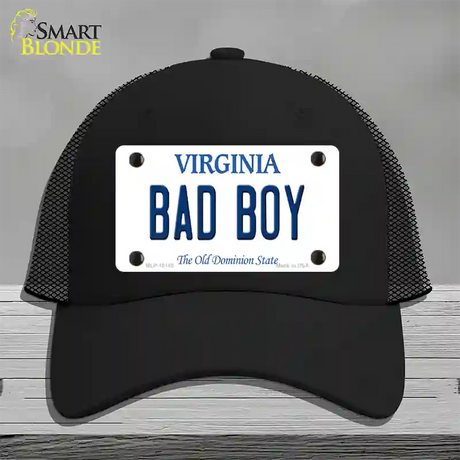 Bad Boy Virginia Novelty License Plate Hat Mesh / Black