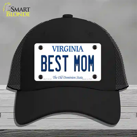 Best Mom Virginia Novelty License Plate Hat Mesh / Black