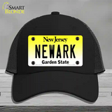 Newark New Jersey Novelty License Plate Hat Mesh / Black