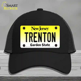 Trenton New Jersey Novelty License Plate Hat Mesh / Black