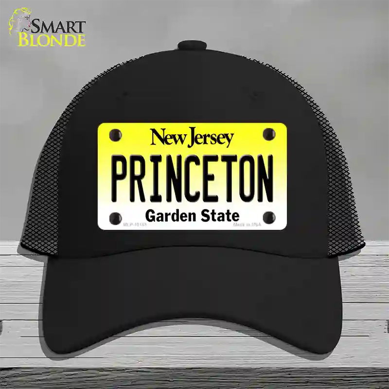 Princeton New Jersey Novelty License Plate Hat Mesh / Black