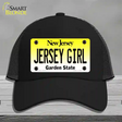 Jersey Girl New Jersey Novelty License Plate Hat Mesh / Black