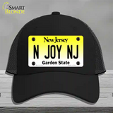 N Joy NJ New Jersey Novelty License Plate Hat Mesh / Black