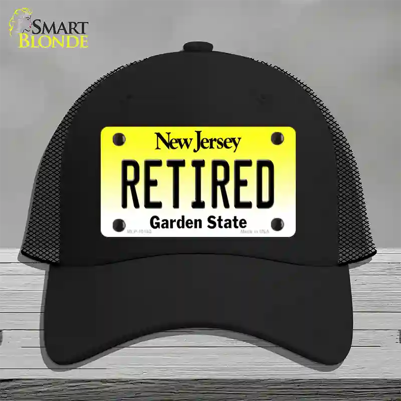 Retired New Jersey Novelty License Plate Hat Mesh / Black