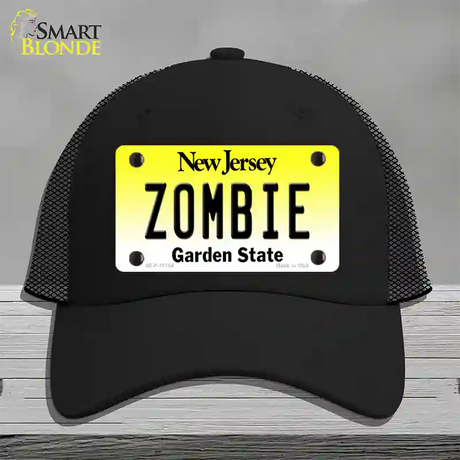 Zombie New Jersey Novelty License Plate Hat Mesh / Black