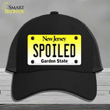 Spoiled New Jersey Novelty License Plate Hat Mesh / Black