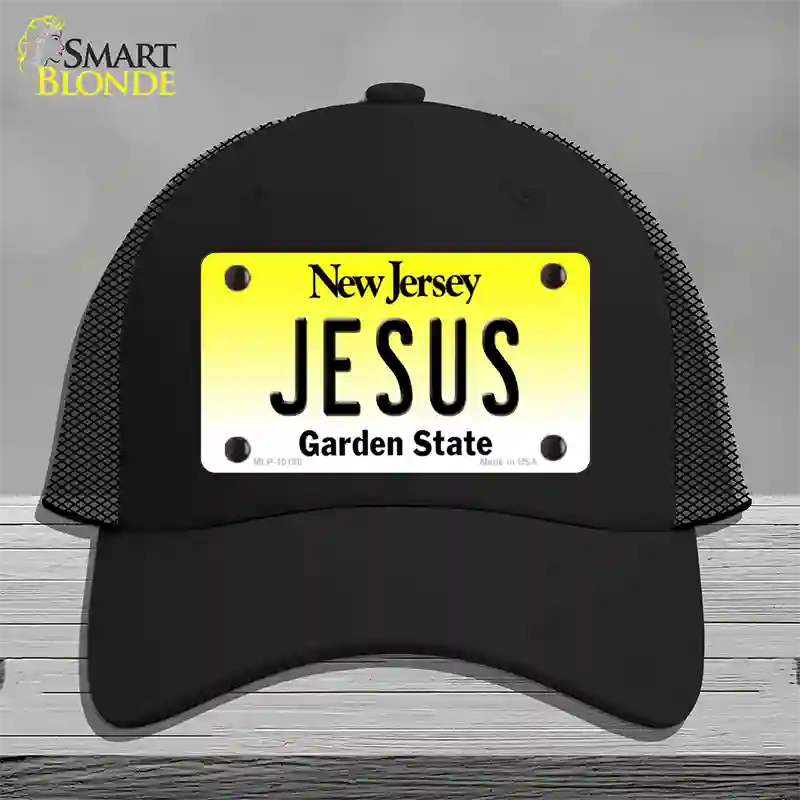 Jesus New Jersey Novelty License Plate Hat Mesh / Black