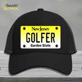 Golfer New Jersey Novelty License Plate Hat Mesh / Black