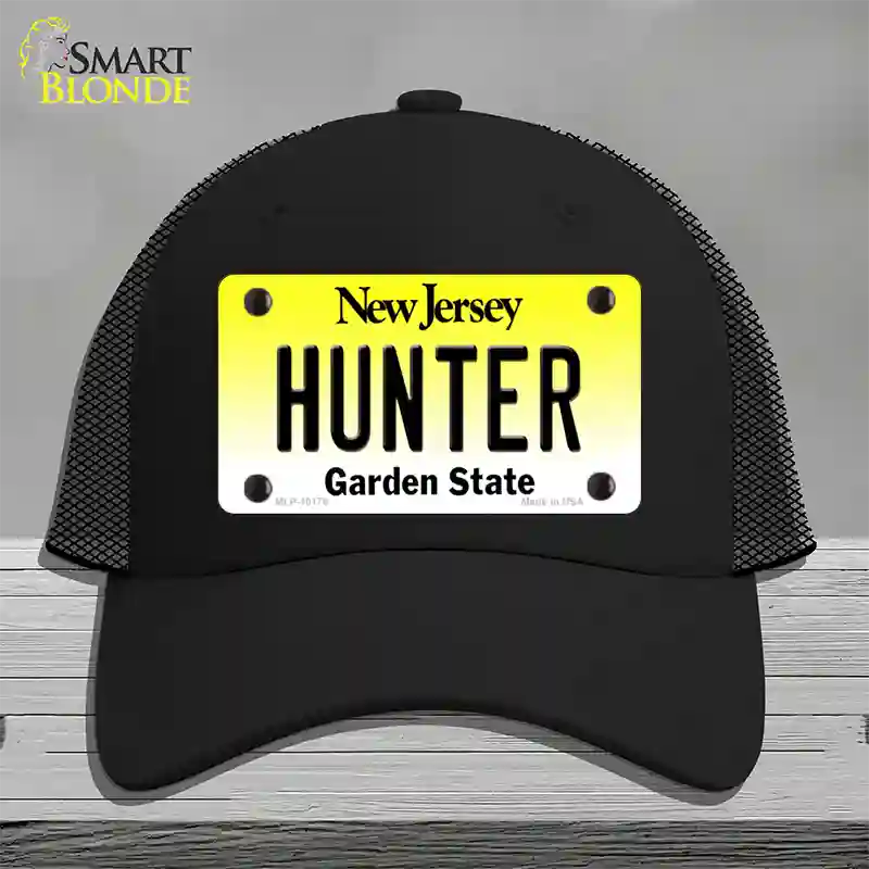 Hunter New Jersey Novelty License Plate Hat Mesh / Black