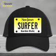 Surfer New Jersey Novelty License Plate Hat Mesh / Black