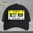 Best Mom New Jersey Novelty License Plate Hat Mesh / Black