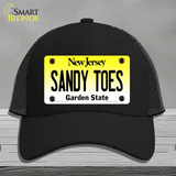 Sandy Toes New Jersey Novelty License Plate Hat Mesh / Black