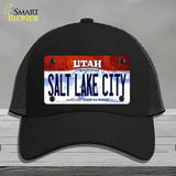 Salt Lake City Utah Novelty License Plate Hat Mesh / Black