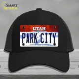 Park City Utah Novelty License Plate Hat Mesh / Black