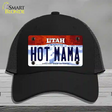 Hot Mama Utah Novelty License Plate Hat Mesh / Black