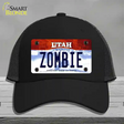 Zombie Utah Novelty License Plate Hat Mesh / Black