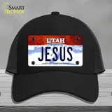 Jesus Utah Novelty License Plate Hat Mesh / Black