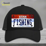 Fishing Utah Novelty License Plate Hat Mesh / Black